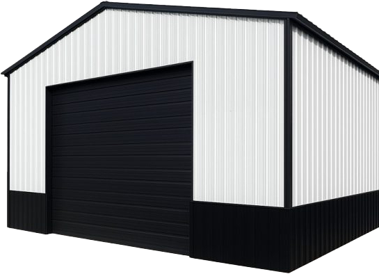Black and White Garage